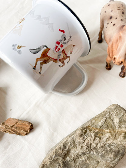 Emaille-Tasse "Ritter"