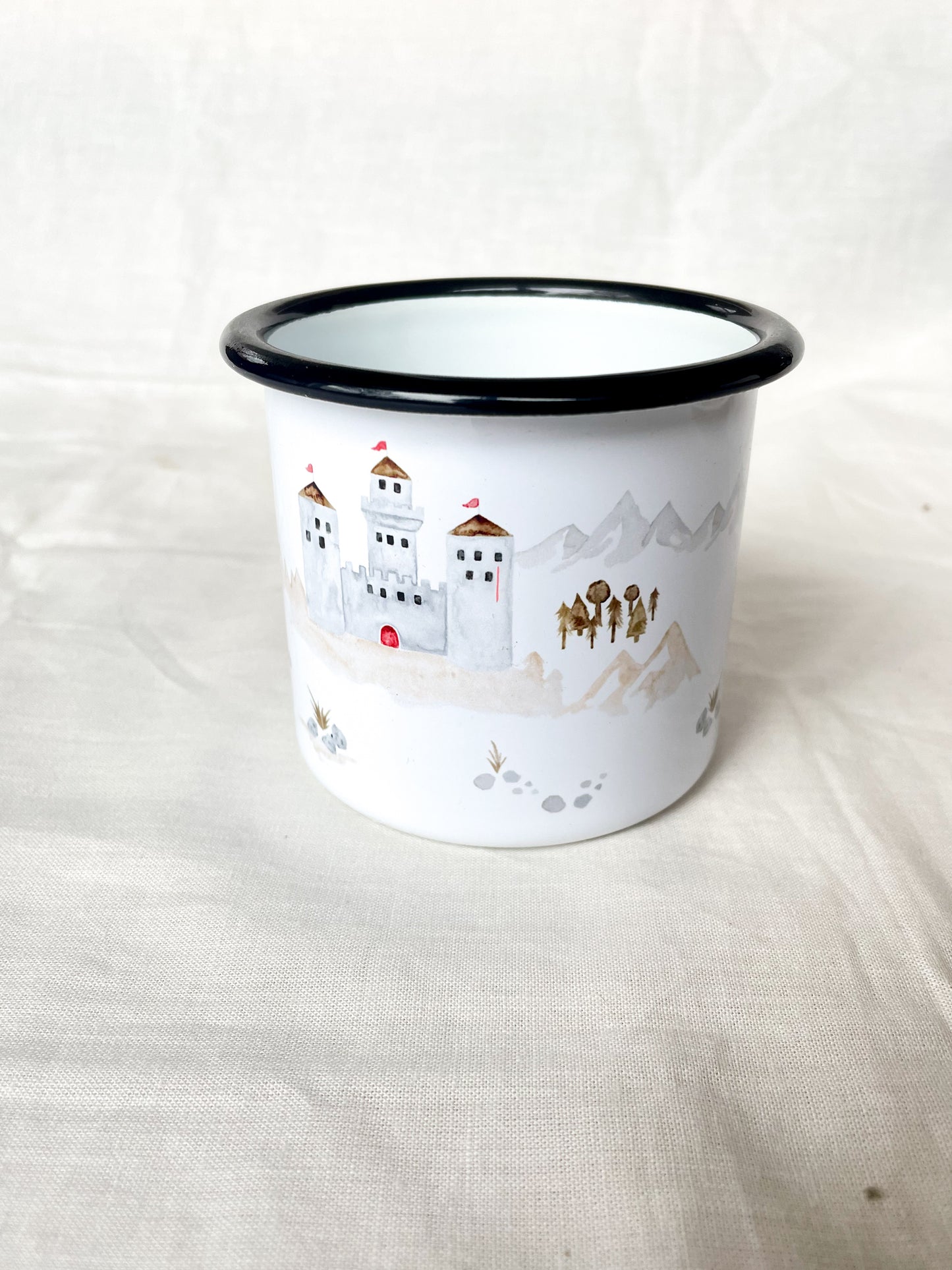 Emaille-Tasse "Ritter"