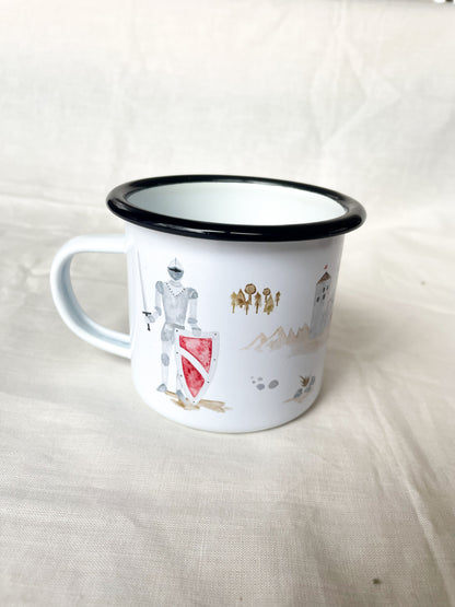 Emaille-Tasse "Ritter"