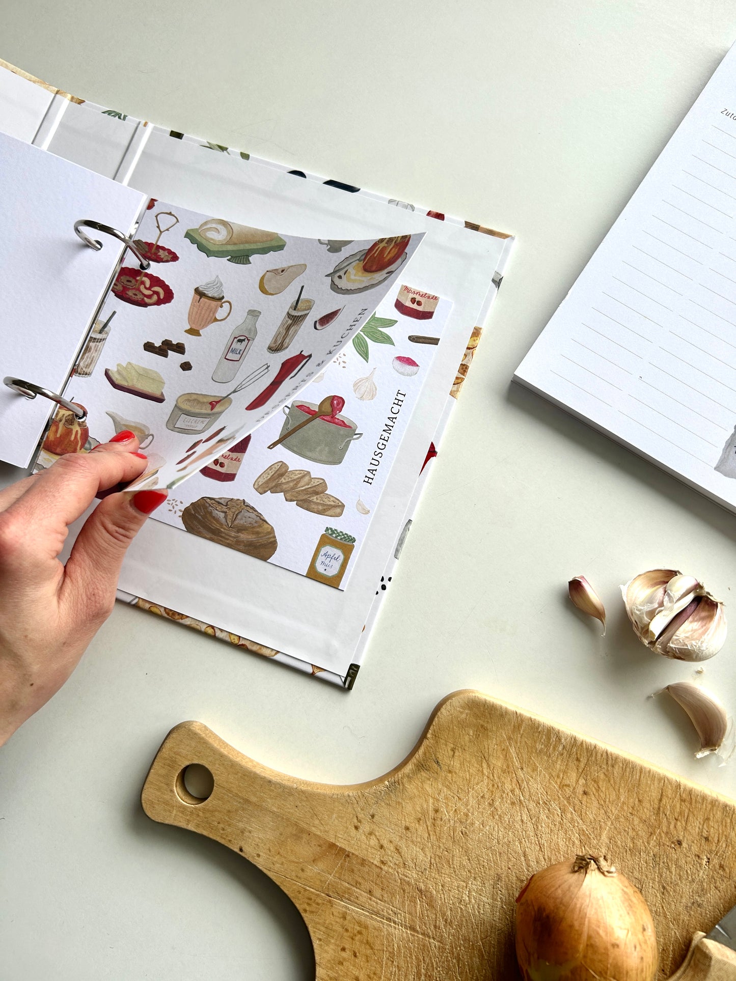 Register für Rezeptordner in A5 "Collage"