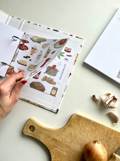 Register für Rezeptordner in A5 "Collage"