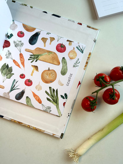 Register für Rezeptordner in A5 "Collage"