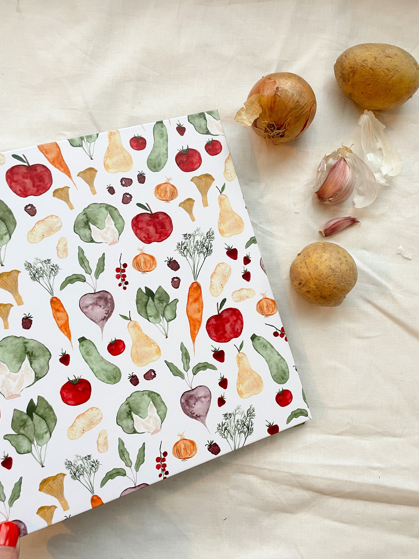 Rezeptordner "Obst & Gemüse" für DIN A5 mit Register und Rezeptbock