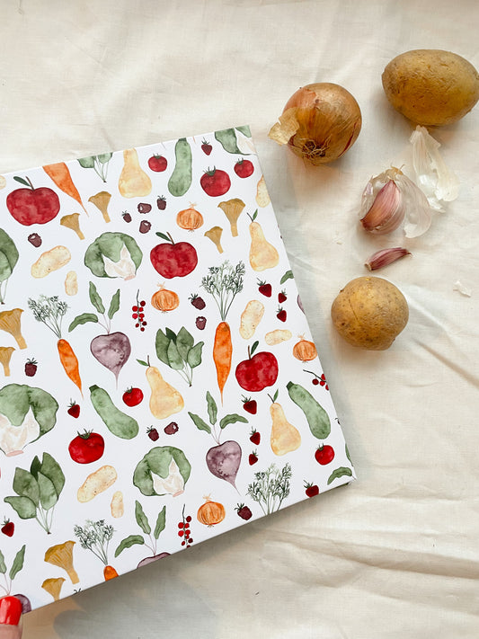 Rezeptordner "Obst & Gemüse" für DIN A5 mit Register und Rezeptbock