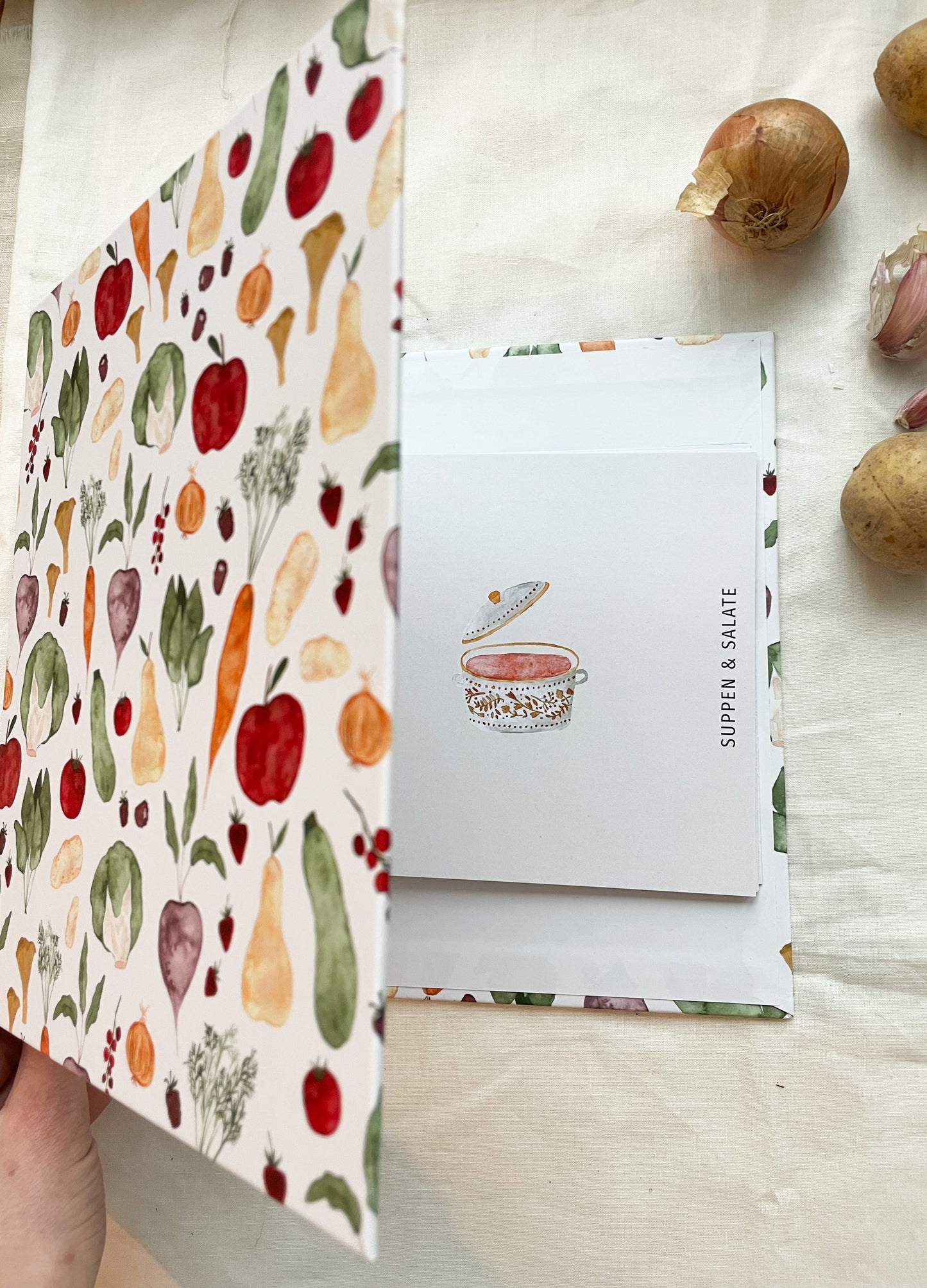 Rezeptordner "Obst & Gemüse" für DIN A5 mit Register und Rezeptbock