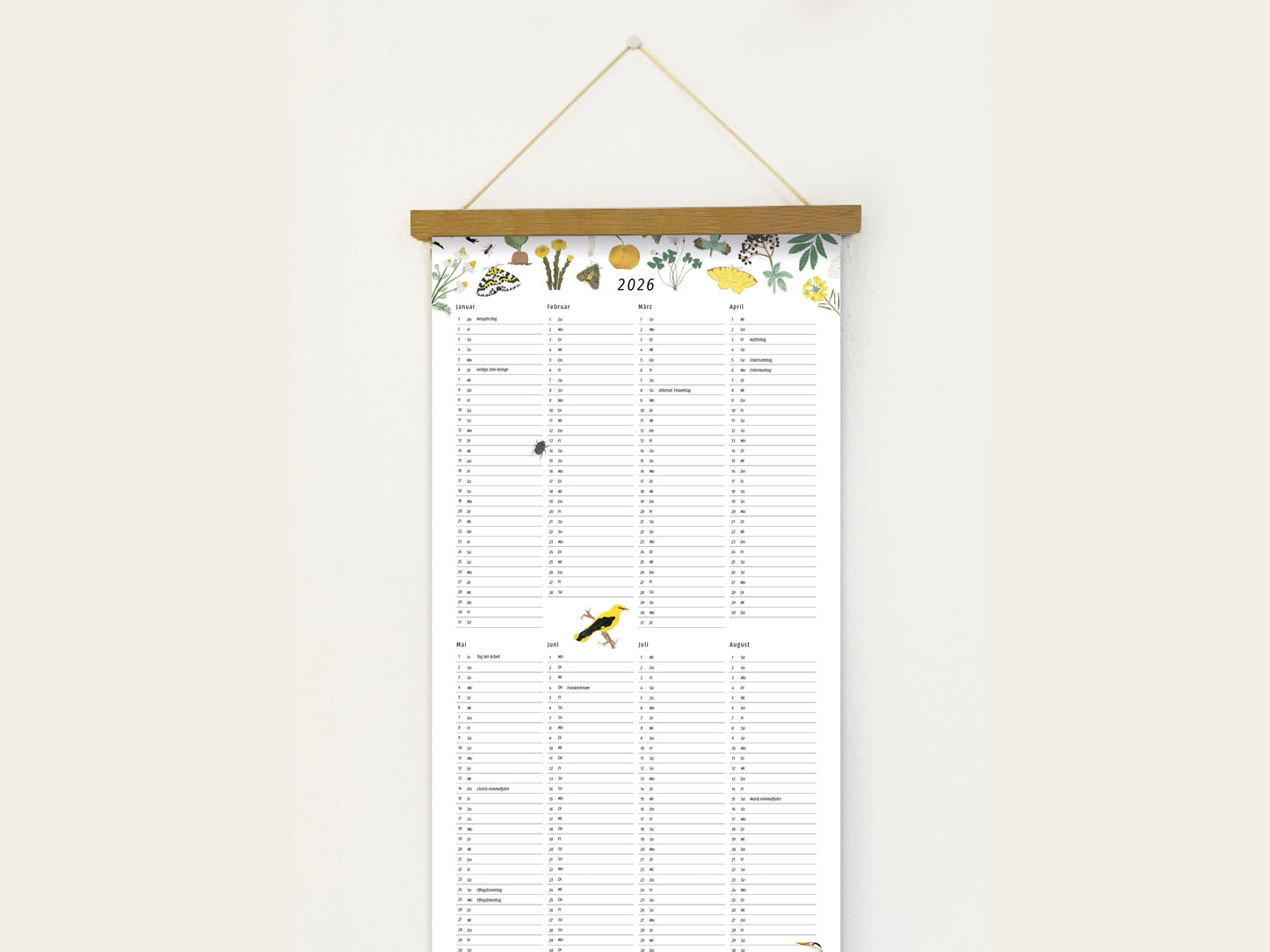Jahreskalender 2026