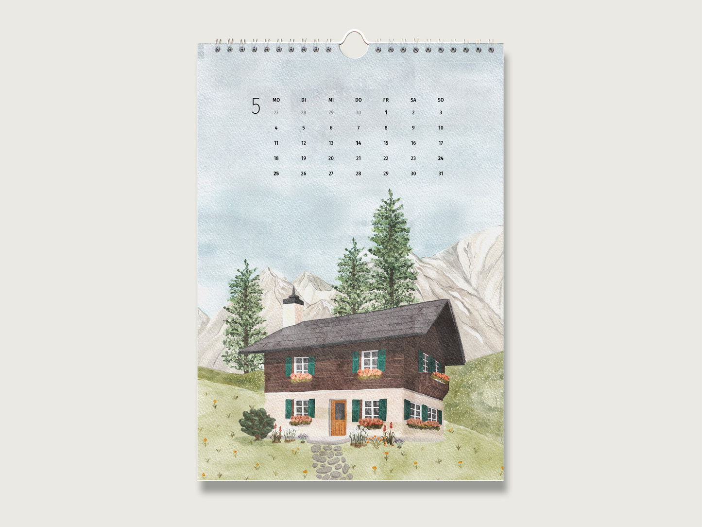 Kalender 2026  "Homes & Houses" in Din A4