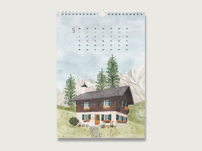 Kalender 2026  "Homes & Houses" in Din A4