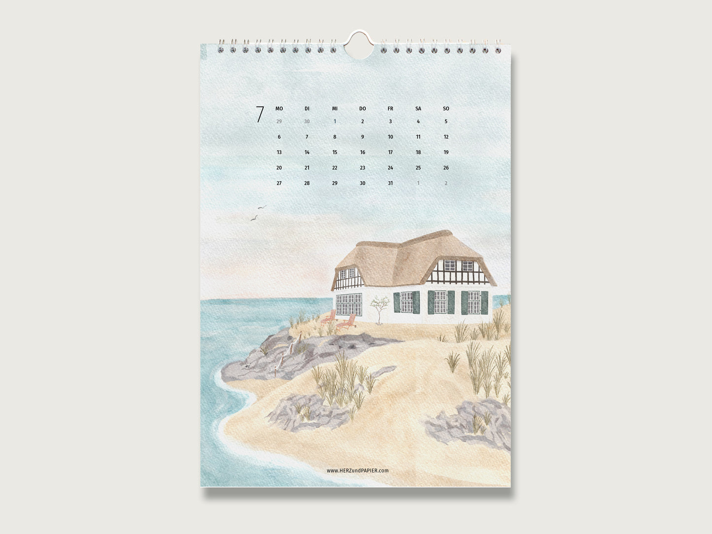 Kalender 2026  "Homes & Houses" in Din A4