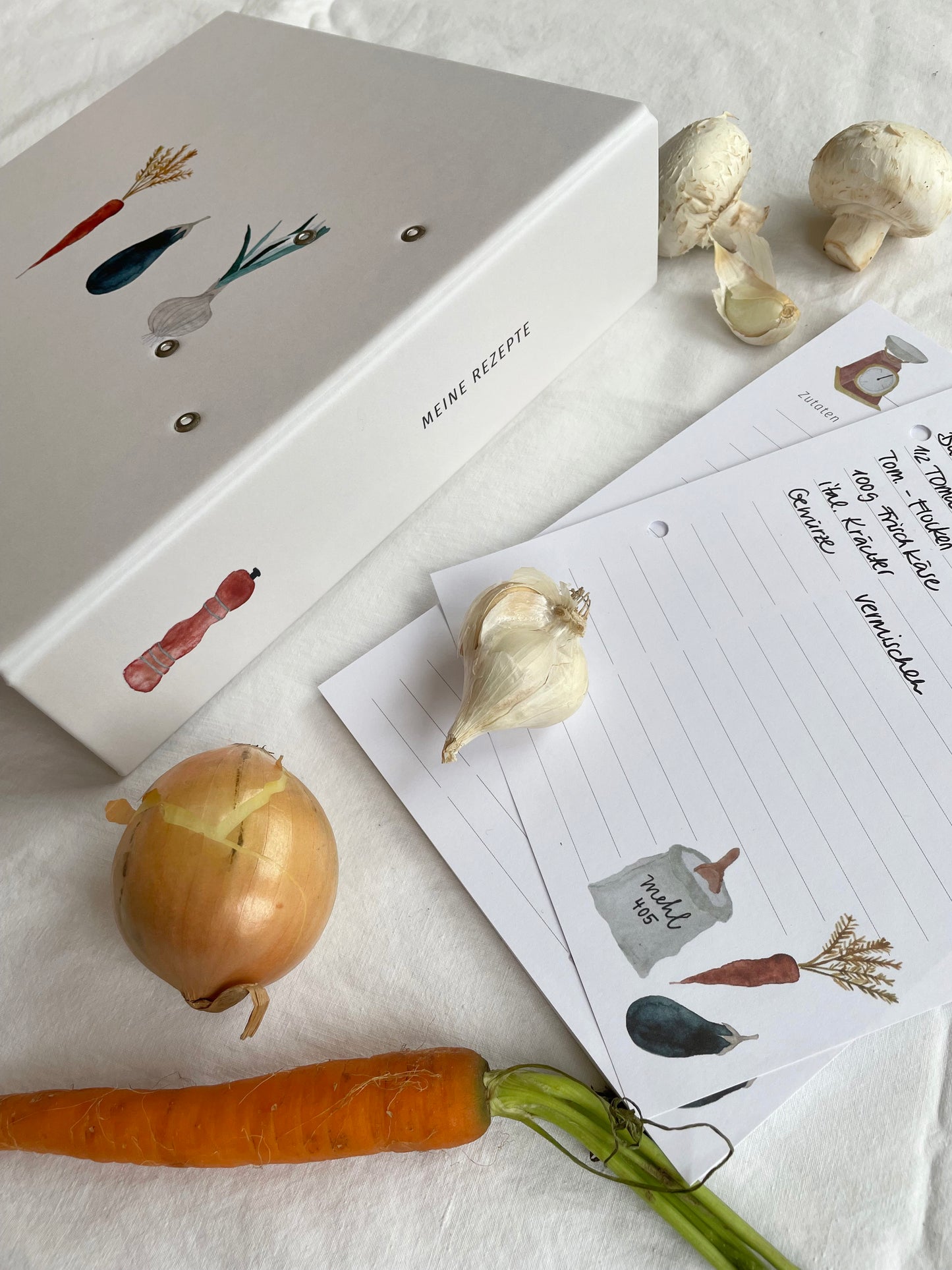 Rezeptordner "Topf" für DIN A5 mit Register und Rezeptbock