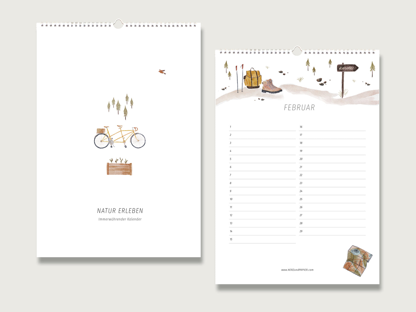 Geburtstagskalender "Natur erleben" in Din A4