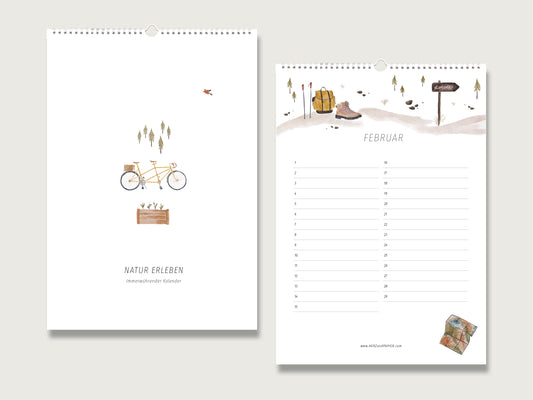 Geburtstagskalender "Natur erleben" in Din A4