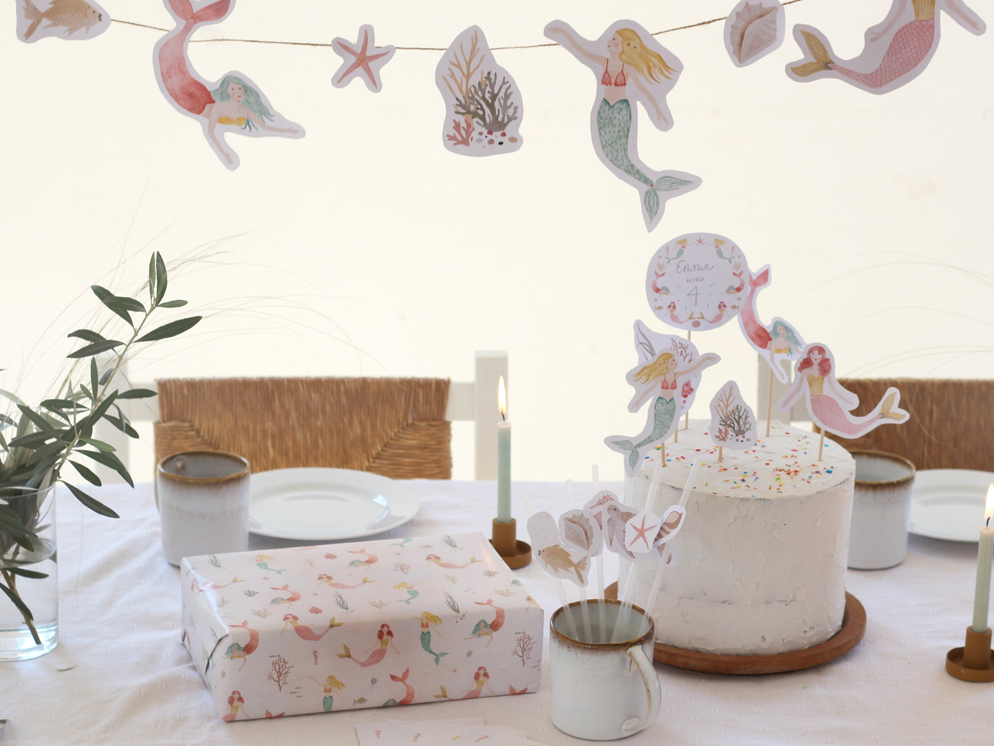 Großes Partyset "Meerjungfrauen"