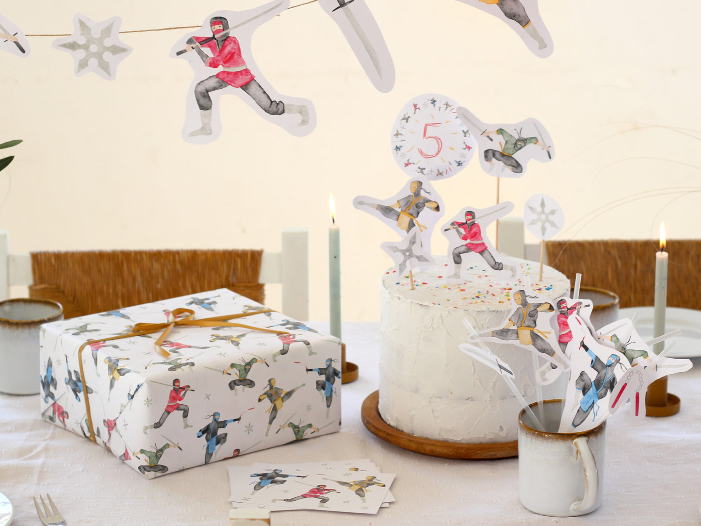 Großes Partyset "Ninjas"