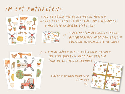 Großes Partyset "Bauernhof"