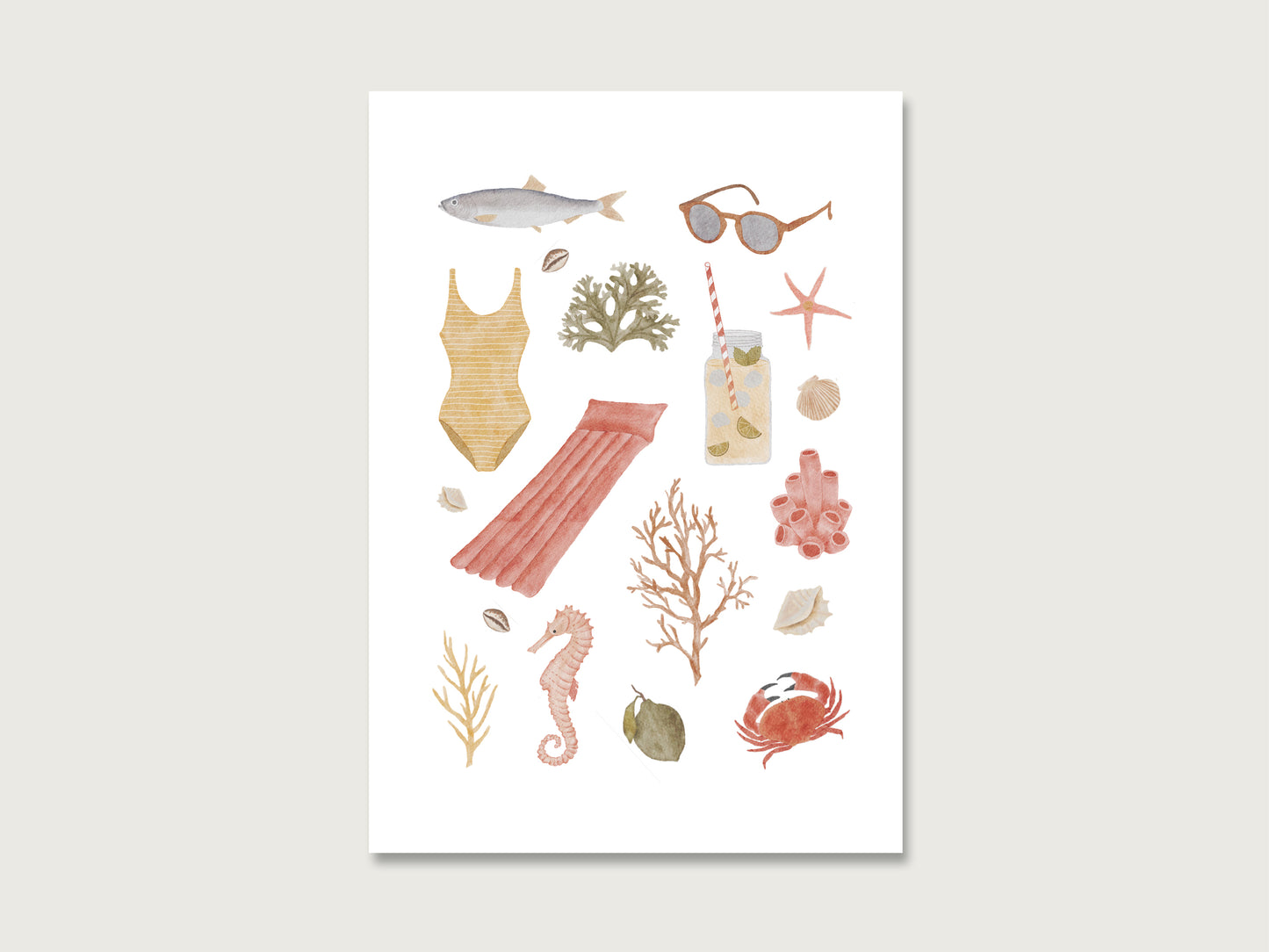 Postkarte "Meer Collage"