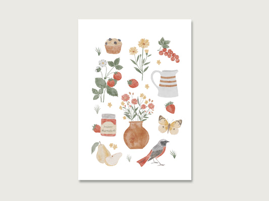 Postkarte "Sommer Collage"