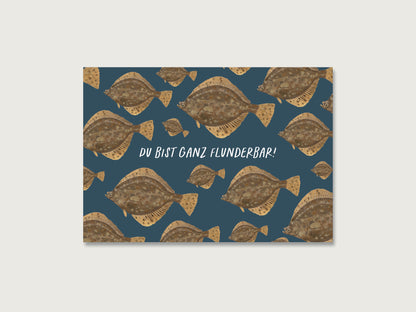 Postkarte "Du bist FLUNDERBAR"