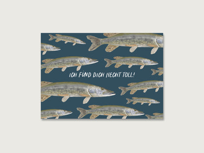 Postkarte "Du bist HECHT toll"