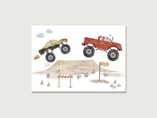Postkarte "Monster Trucks"