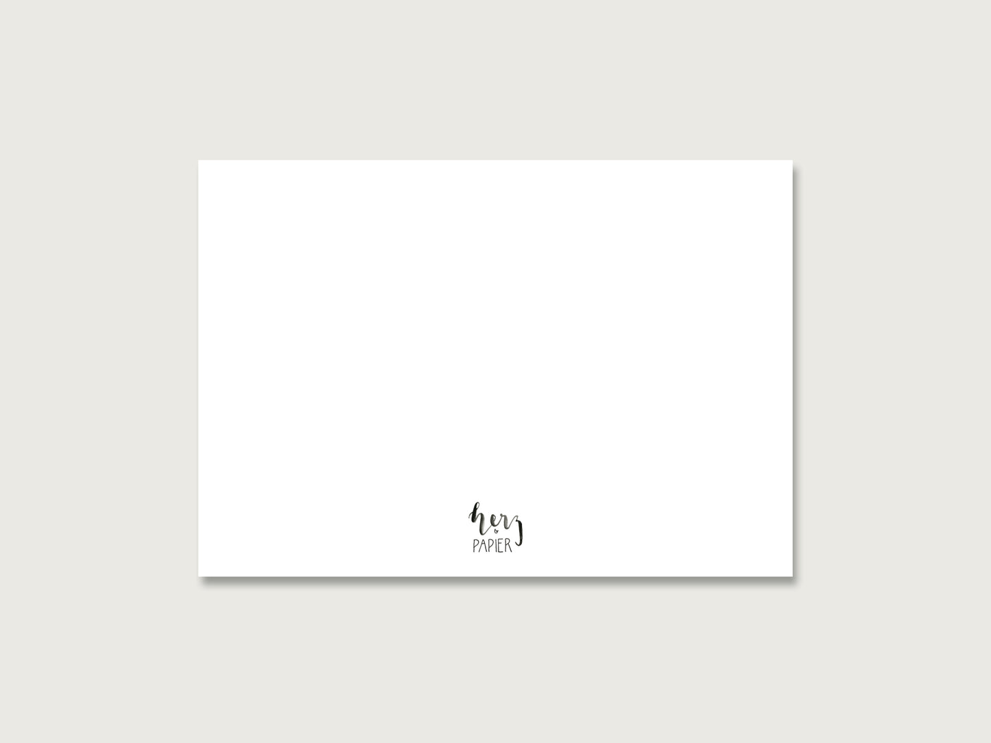 Blanko Rückseite der Postkarte.