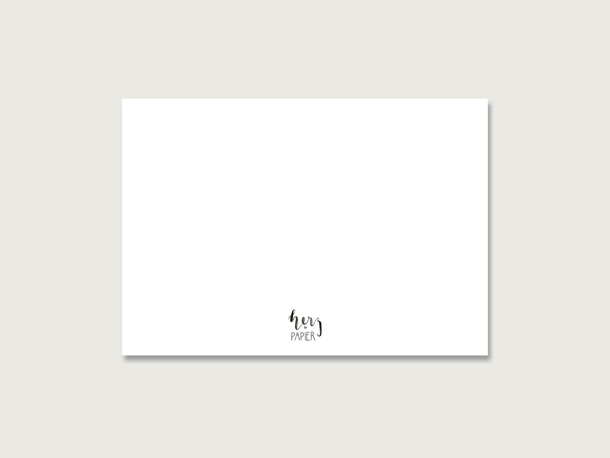 Blanko Rückseite der Postkarte.