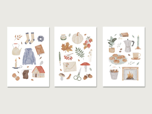 Postkarten 3er-Set "Collage"