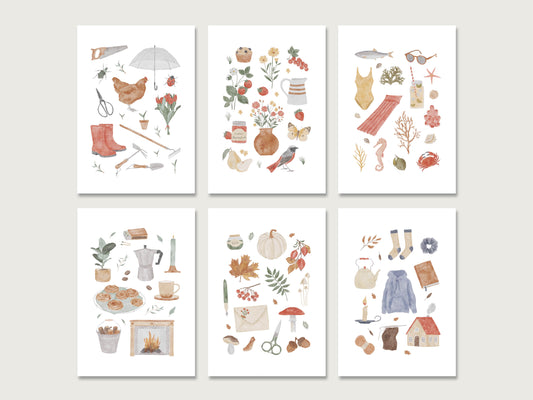 Postkarten 6er-Set "Collage"