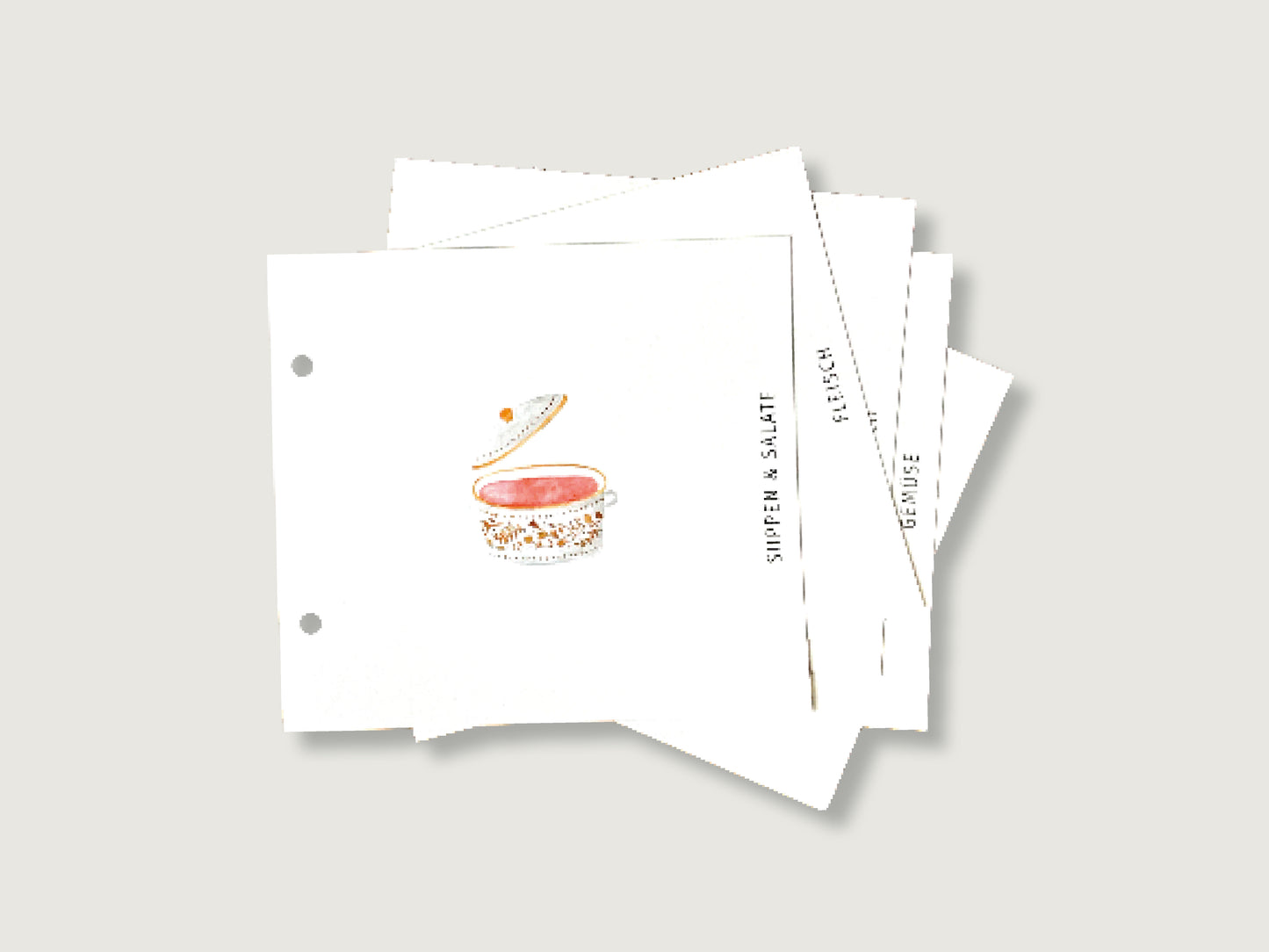 Register für Rezeptordner in A4