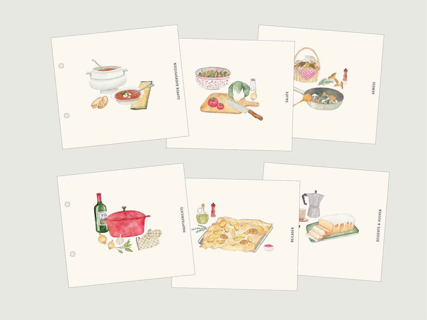 Register für Rezeptordner in A4