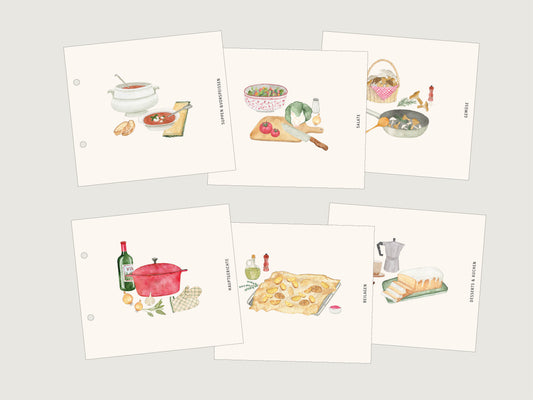 Register für Rezeptordner in A5