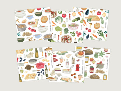 Register für Rezeptordner in A4 "Collage"