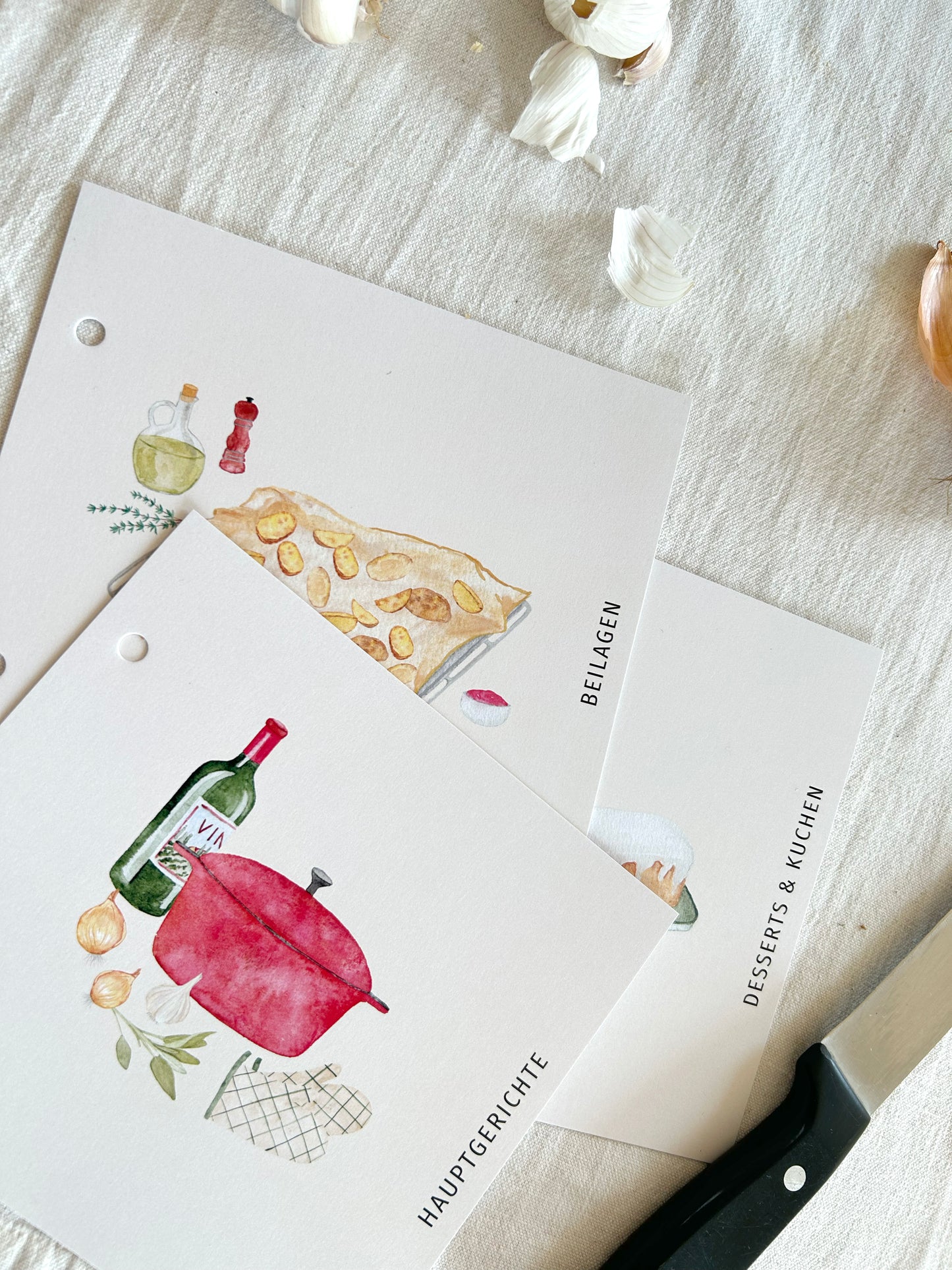 Register für Rezeptordner in A5