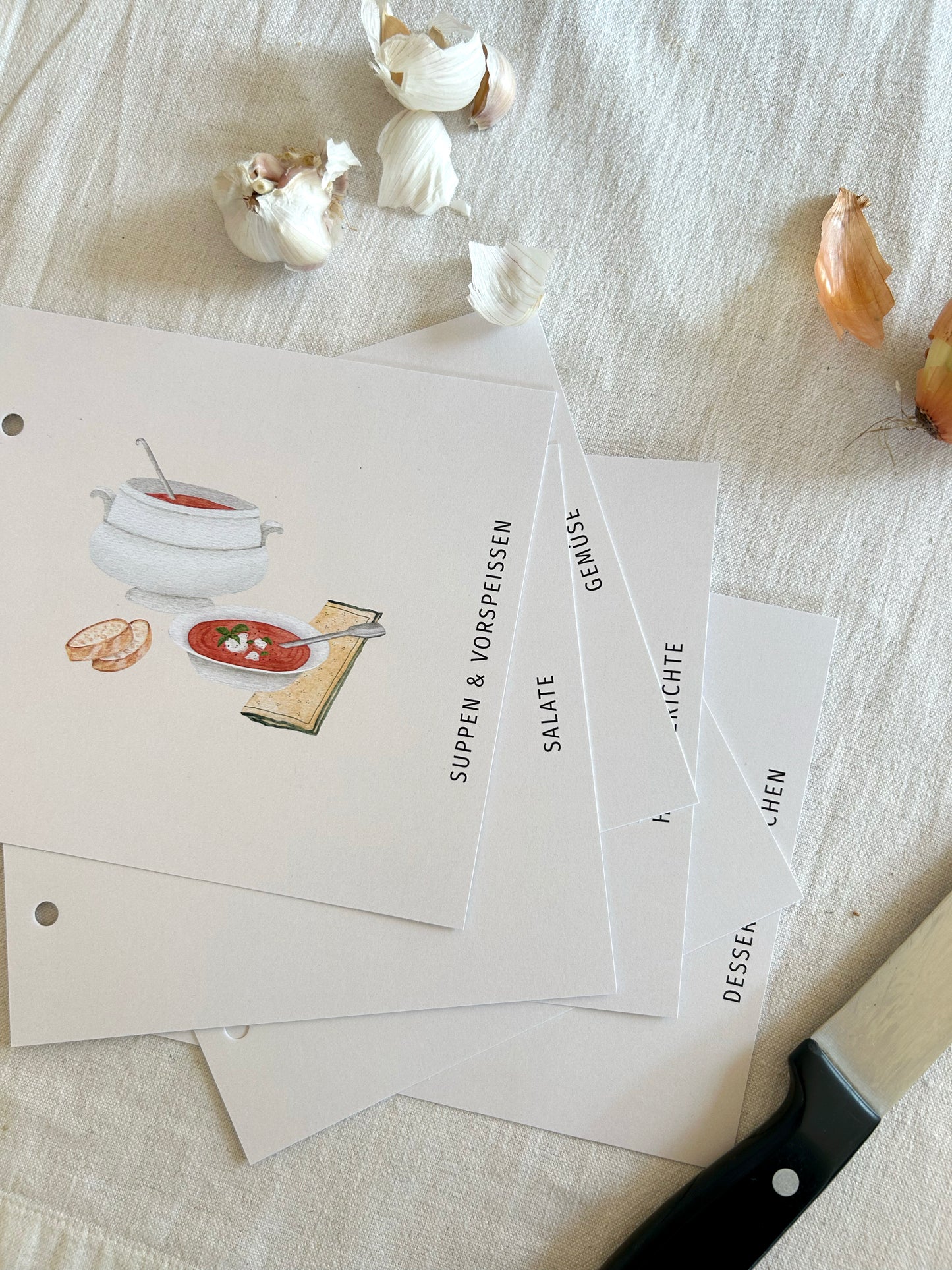 Register für Rezeptordner in A5