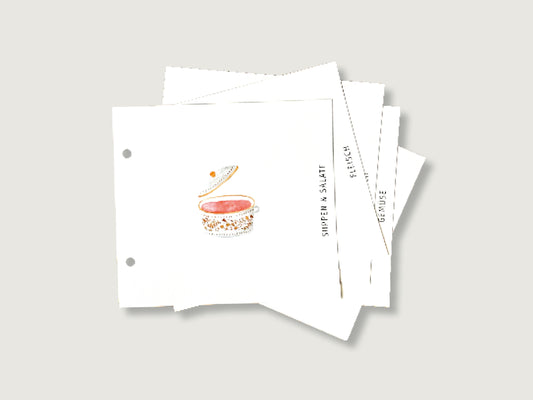 Register für Rezeptordner in A5