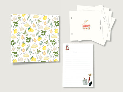 Rezeptordner "Aroma" für DIN A5 mit Register und Rezeptbock