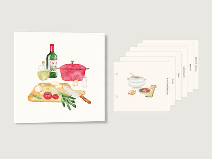 Rezeptordner "Kochen" für DIN A4 mit Register für Lieblingsrezepte