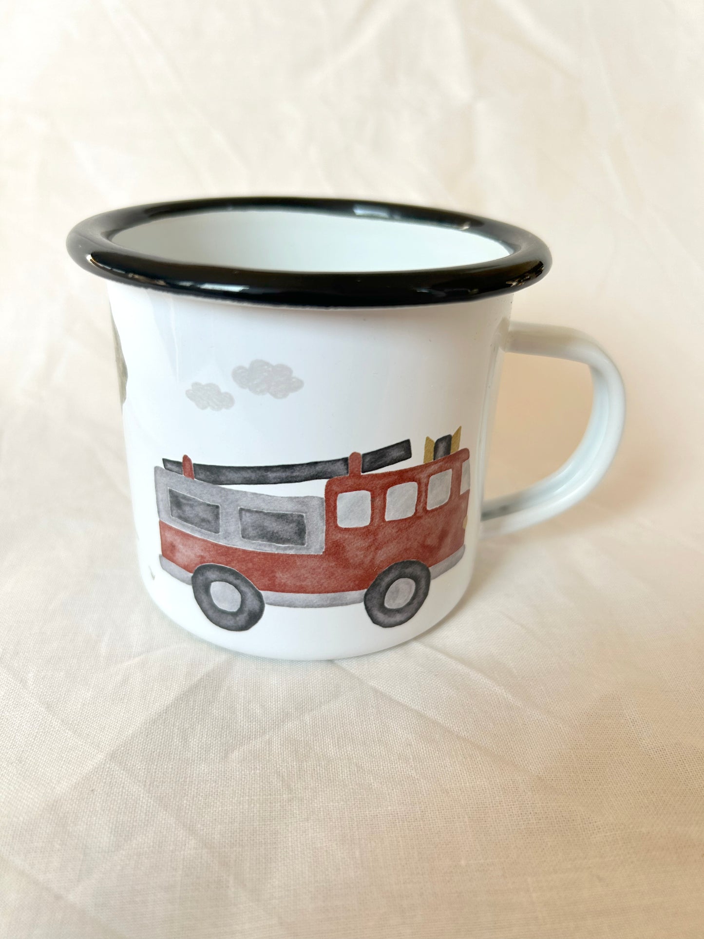 Emaille-Tasse "Feuerwehr"