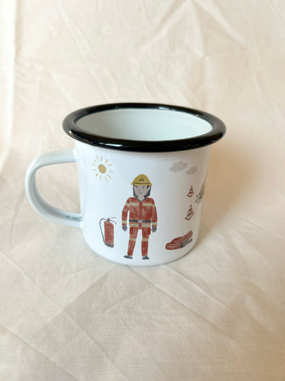 Emaille-Tasse "Feuerwehr"