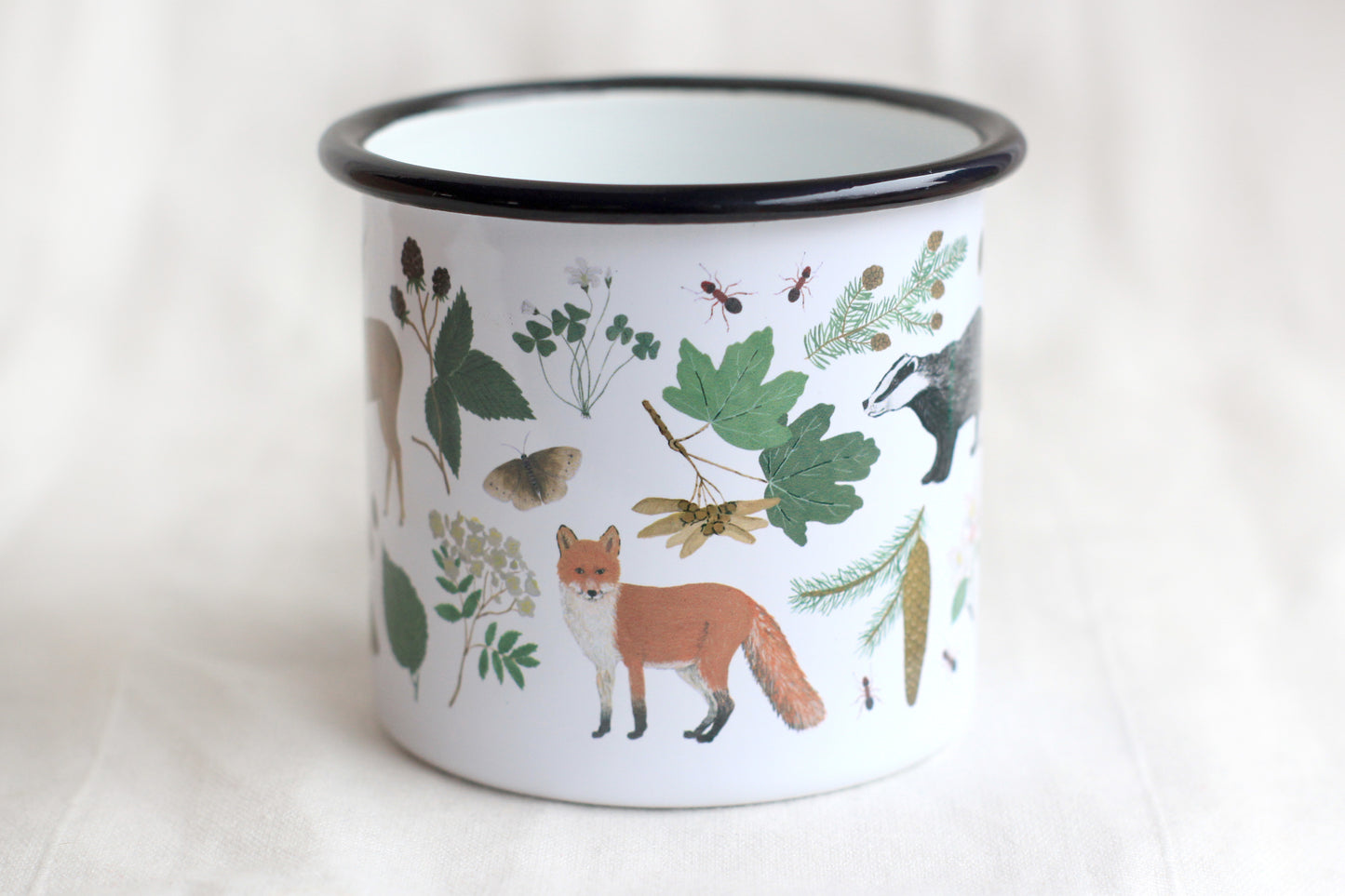Emaille-Tasse "Wald"