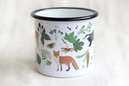 Emaille-Tasse "Wald"