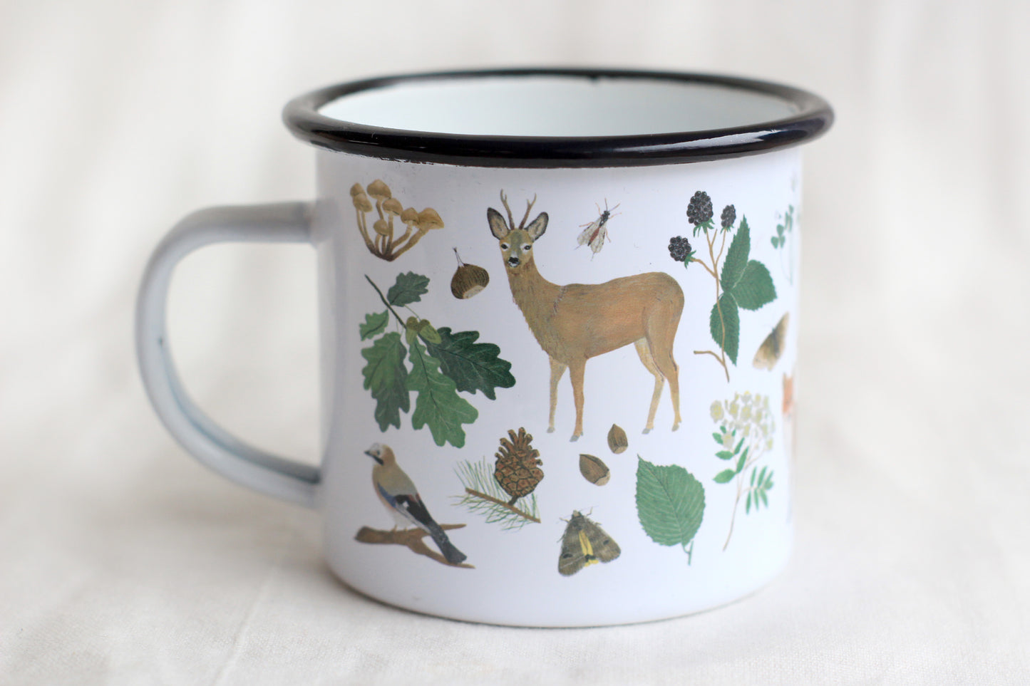 Emaille-Tasse "Wald"
