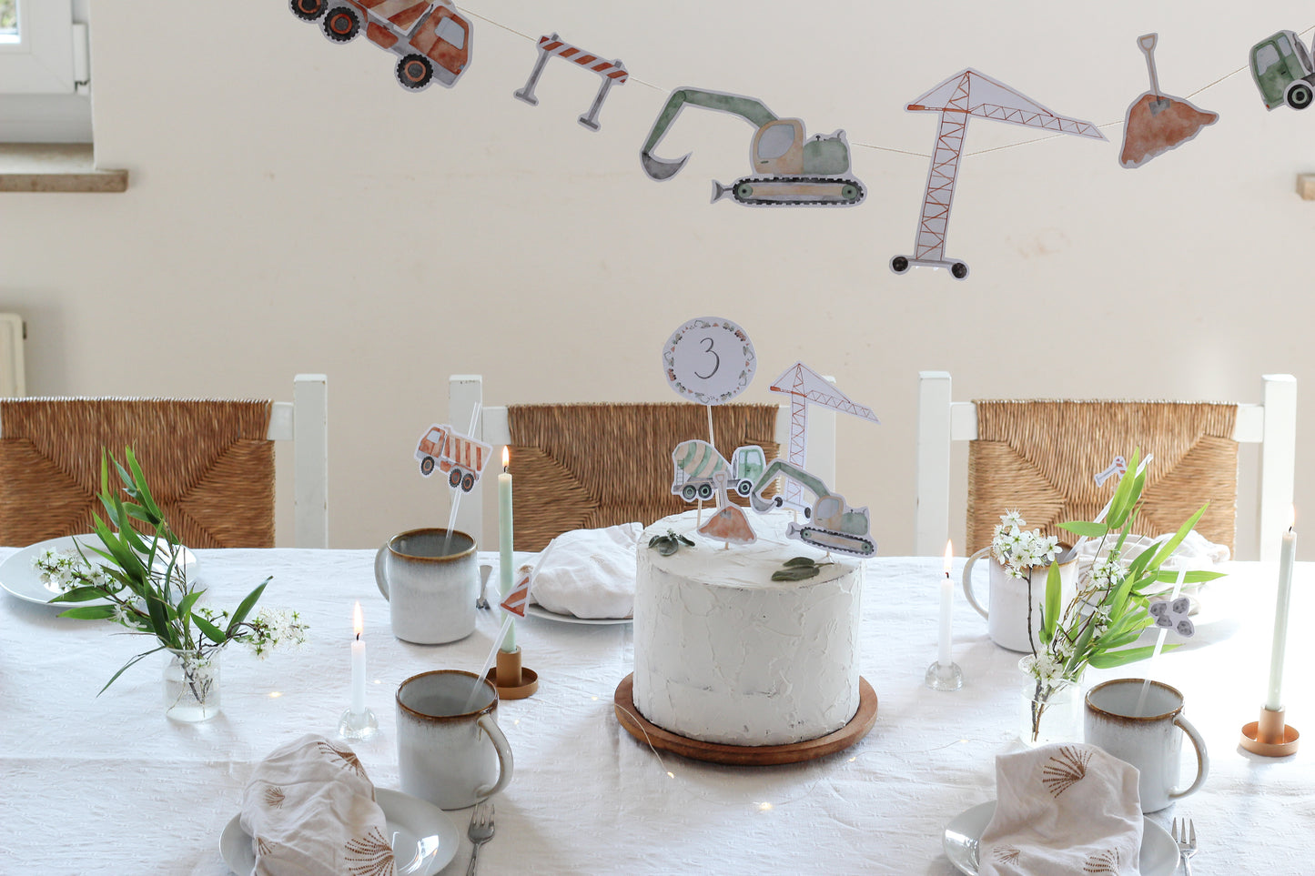 Großes Partyset "Baustelle"