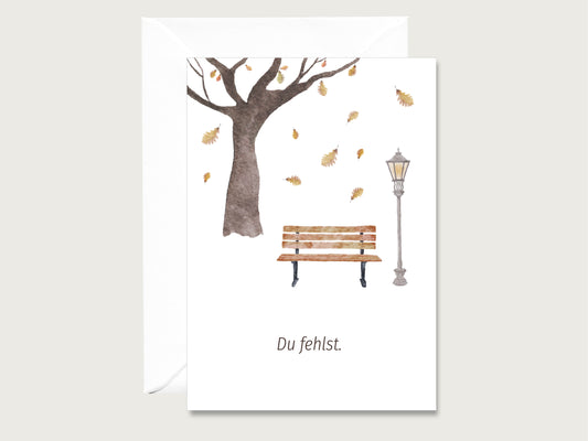 Trauerkarte "Du fehlst"