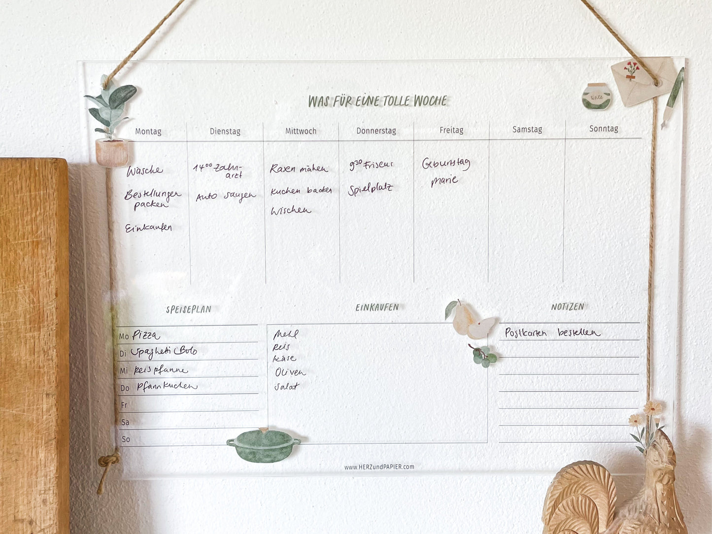 Wochenplan (ca. A3 groß)