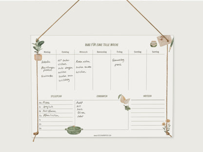 Wochenplan (ca. A3 groß)