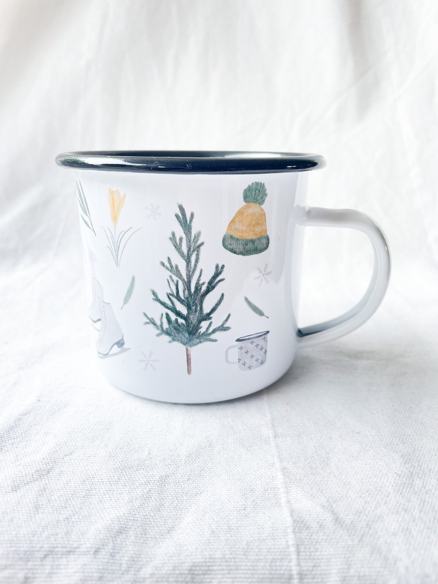Emaille Tasse "Winter"