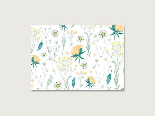 Postkarte "Blumen Apricot "